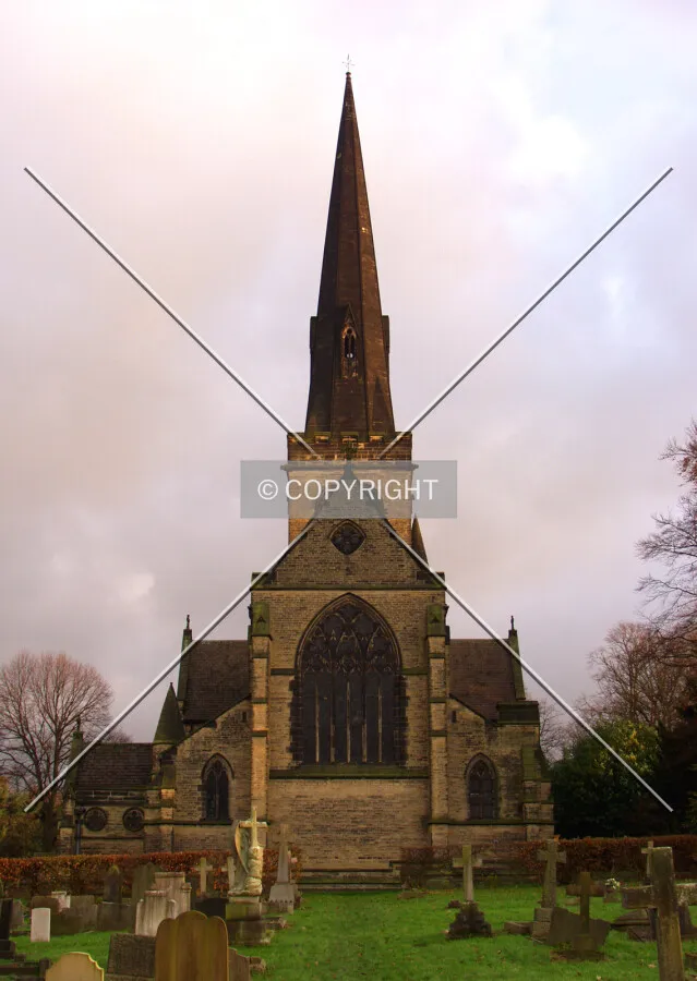 View from the churchyard to the west