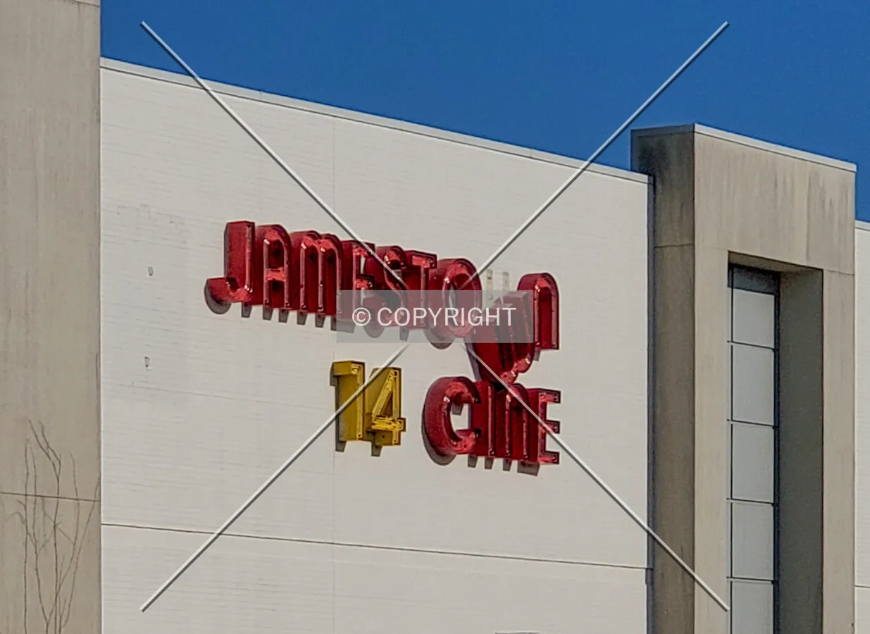 Signage on the west facade; September 5, 2020