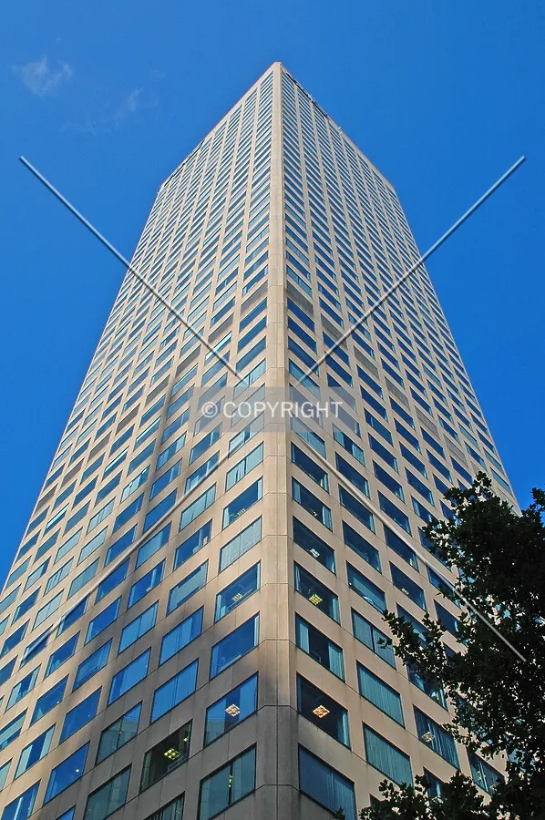 Looking up the west corner