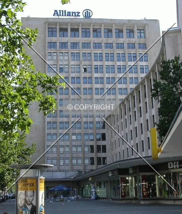 Frontal view of the building