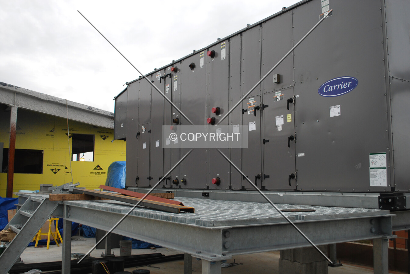 HVAC systems on the roof