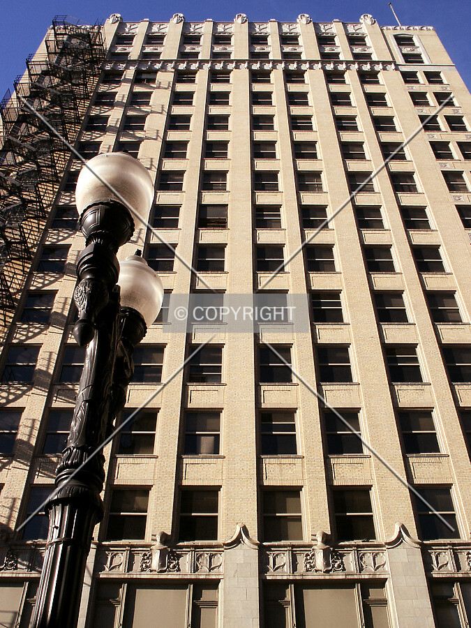 Looking up the south facade