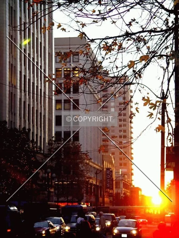 Sunset in Downtown Seattle