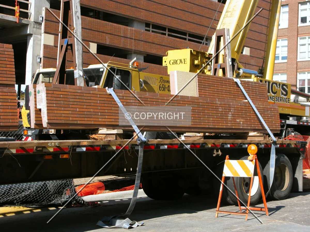 Facade panels awaiting installation