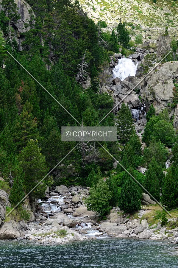 Waterfall in Caballers Dam