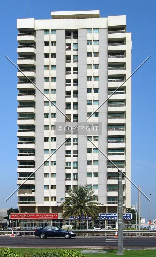 Front view from across Sheikh Zayed Road