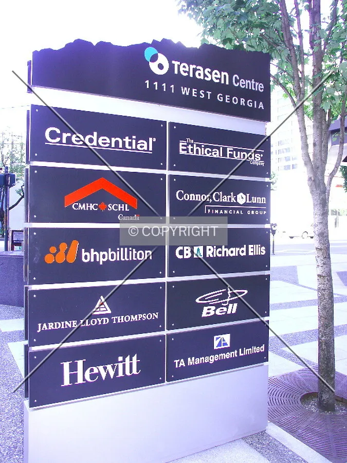 Key tenant directory on Thurlow Street