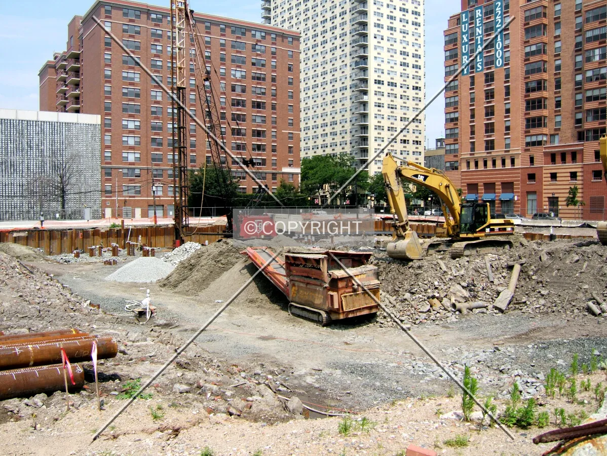 View from the southeast toward River Street