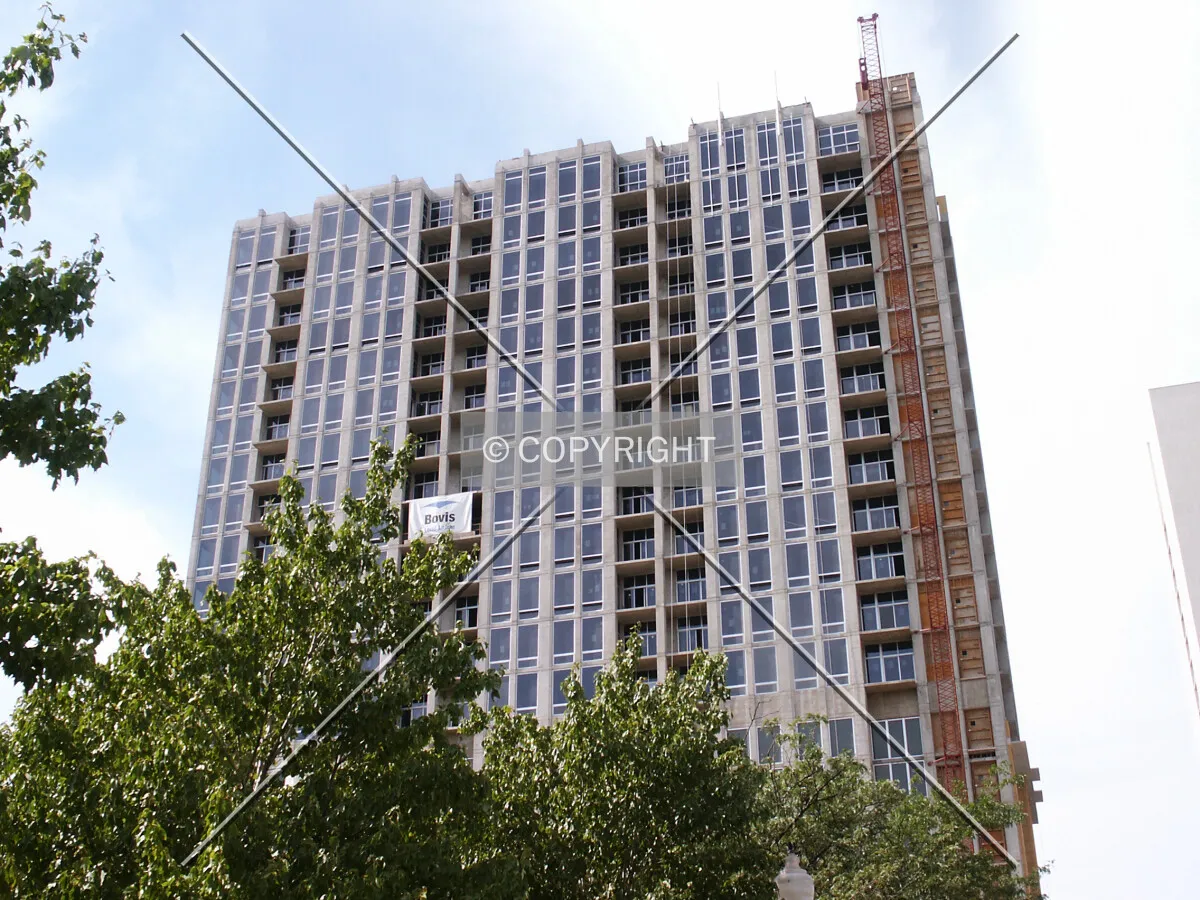Looking up the south side