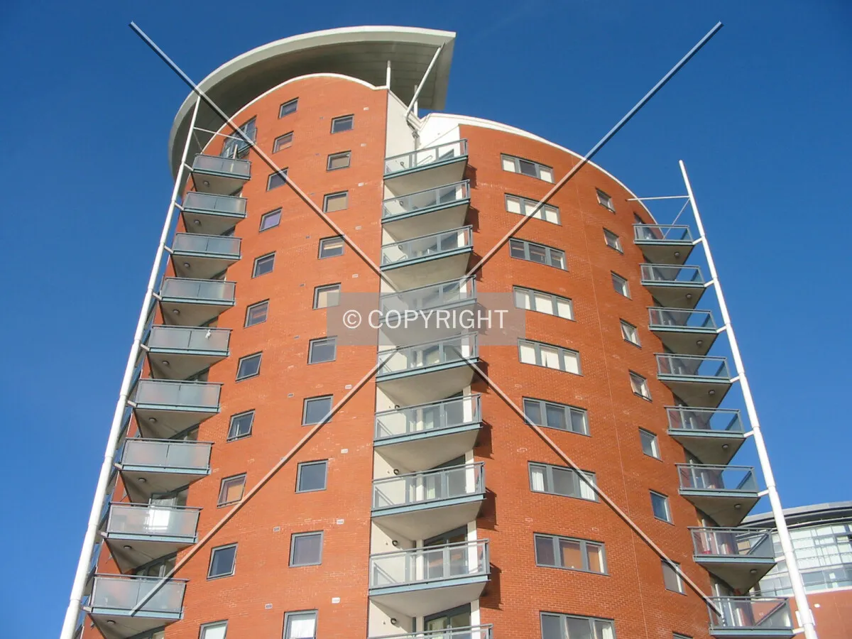 Looking up from the riverside