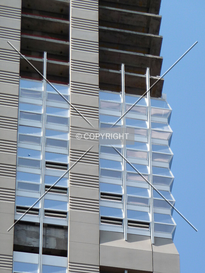 Facade during construction