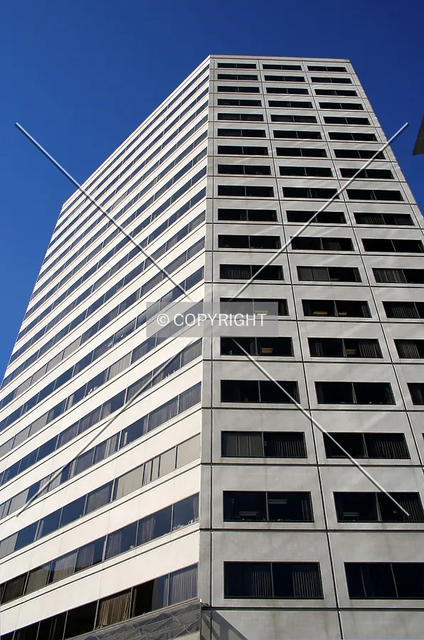 Looking up the northeastern facade