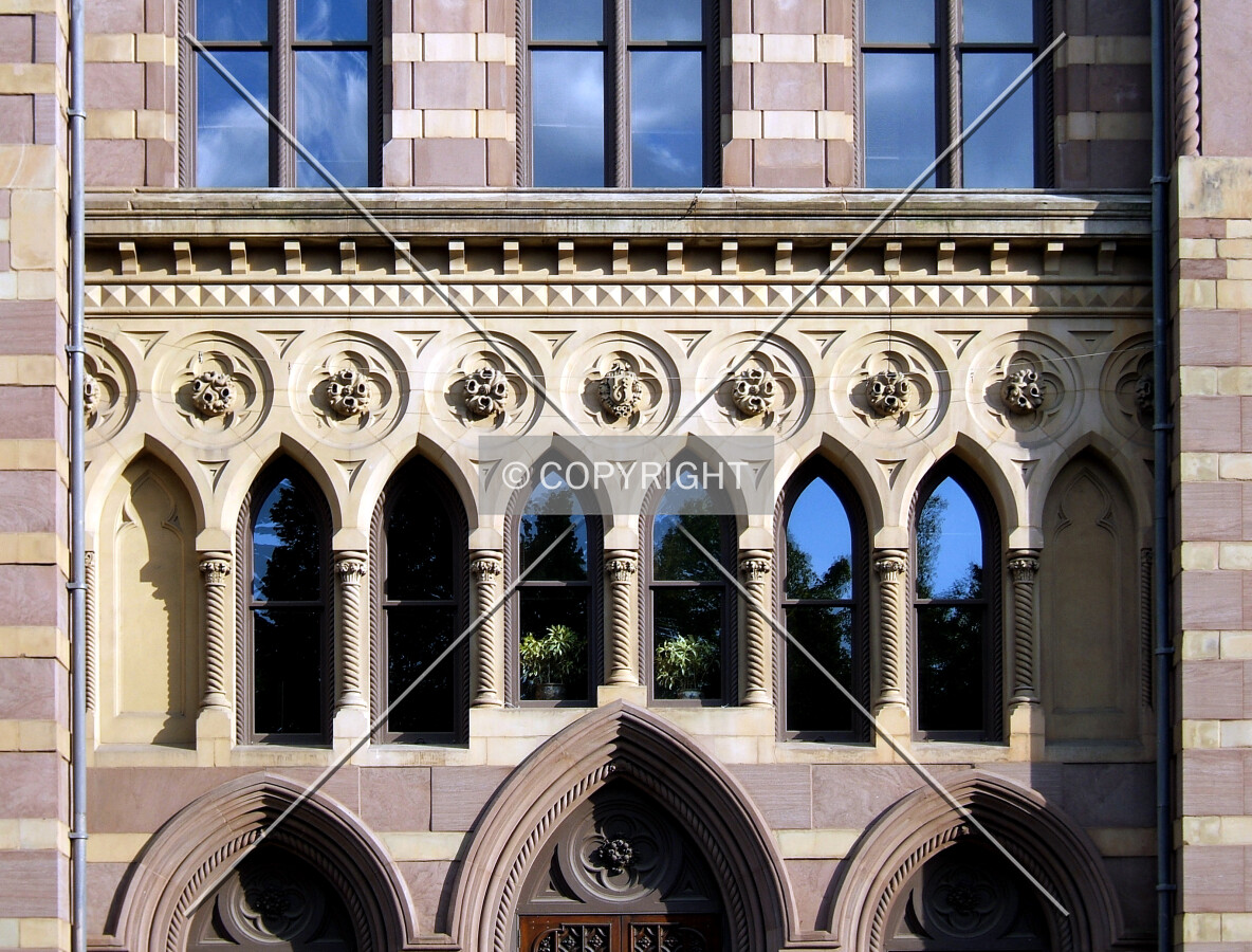 Detials above the main entrance on Church Street