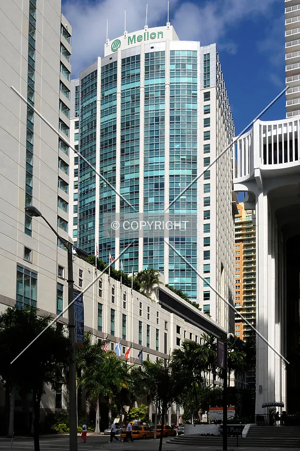 View from the west across Brickell Avenue