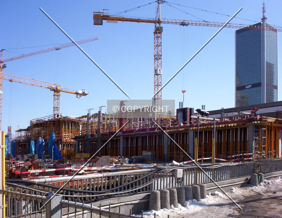 Construction site seen from the northwest