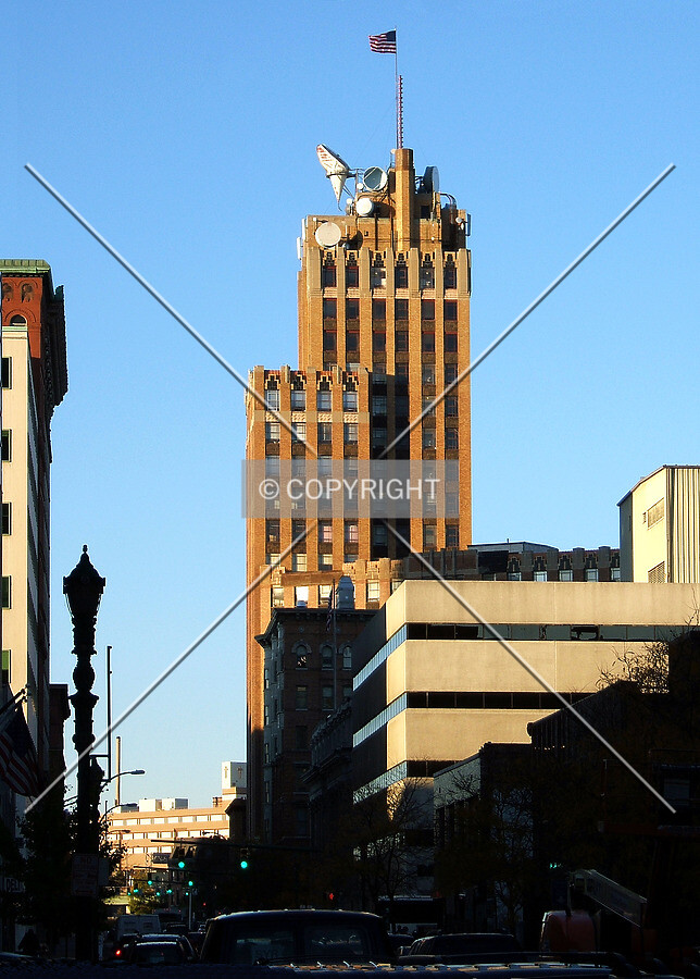 View from the south along Warren Street