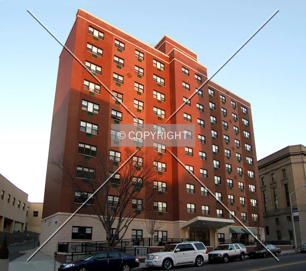 View from the west across South Broadway