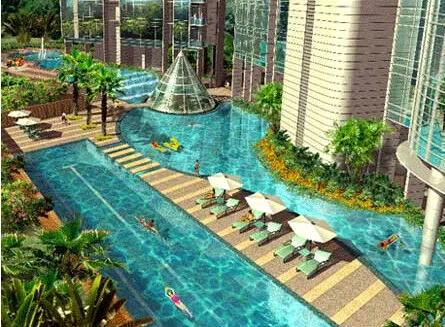 Rendered view of the pool