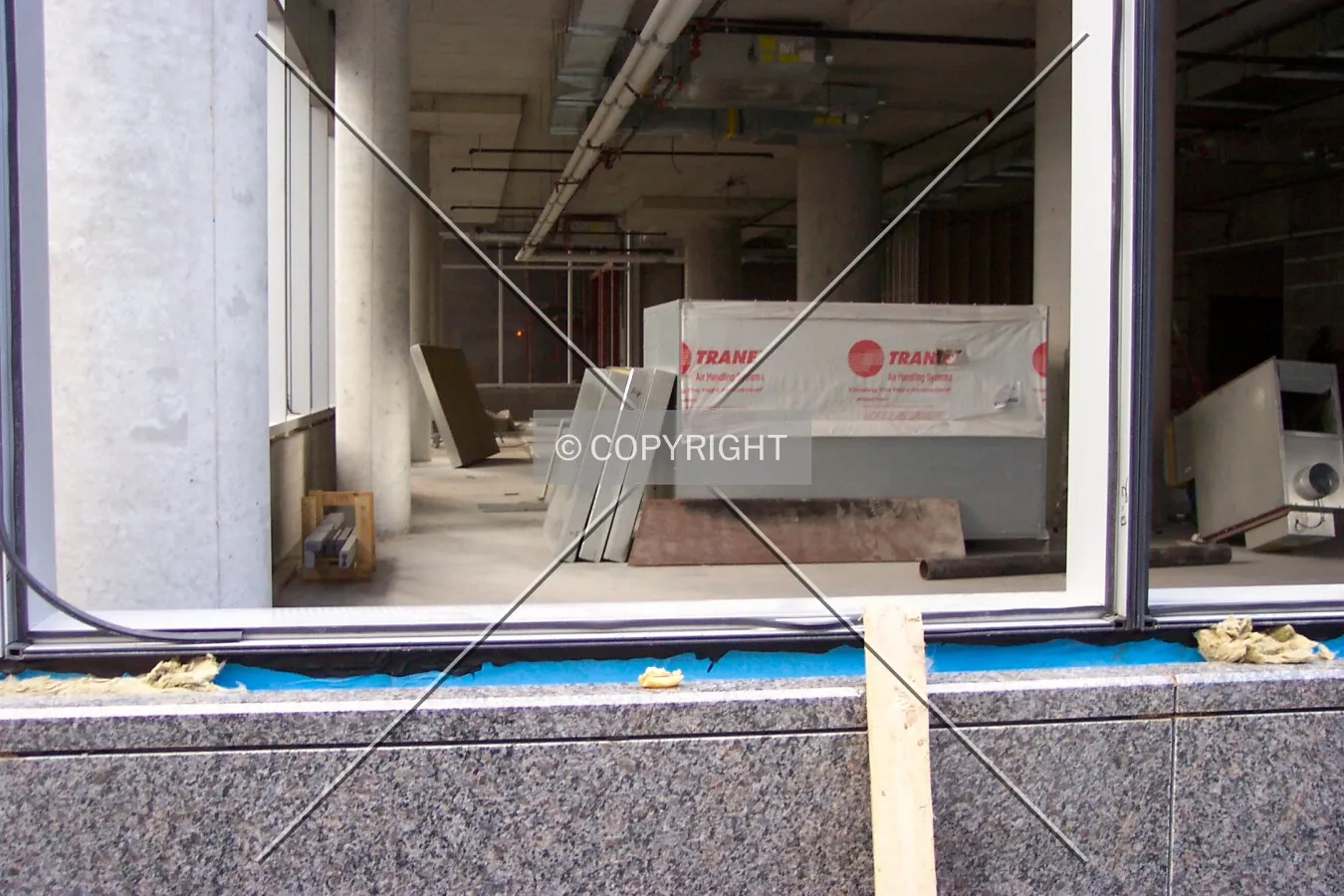 The Trane air exchange units awaiting installation