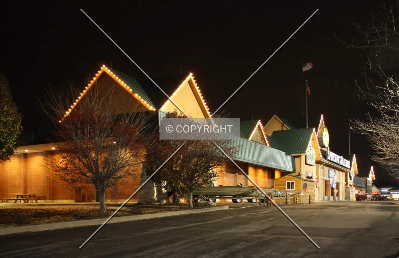 View from the northeast at night; November 24, 2014