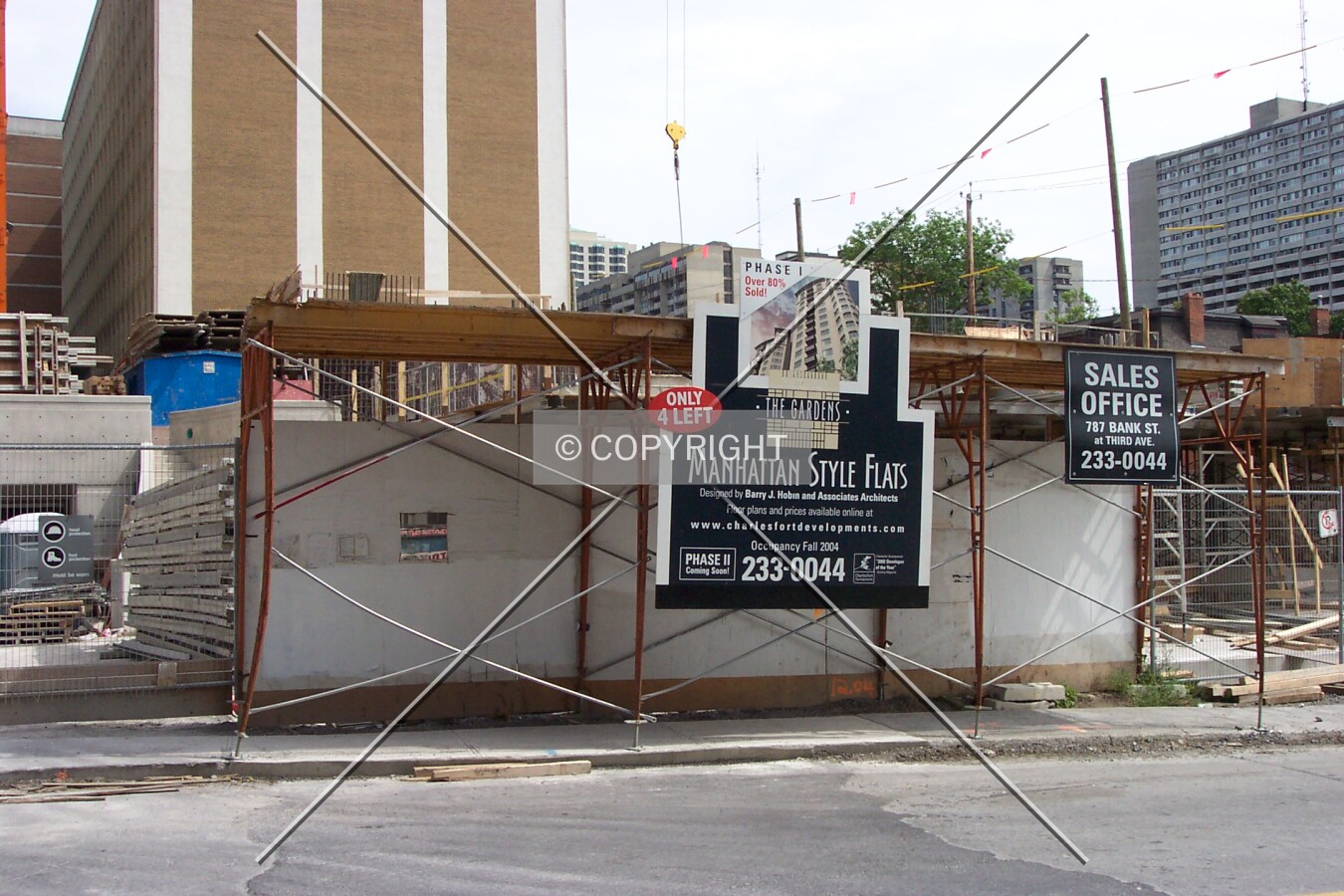 Sign advertising Phase I and Phase II
