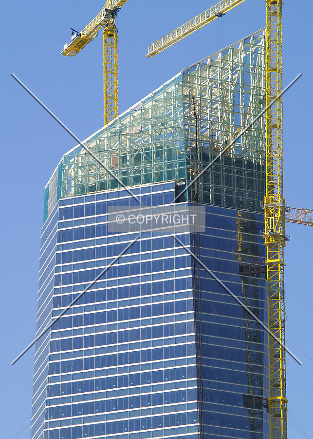 Top floors as seen from Paseo de la Castellana