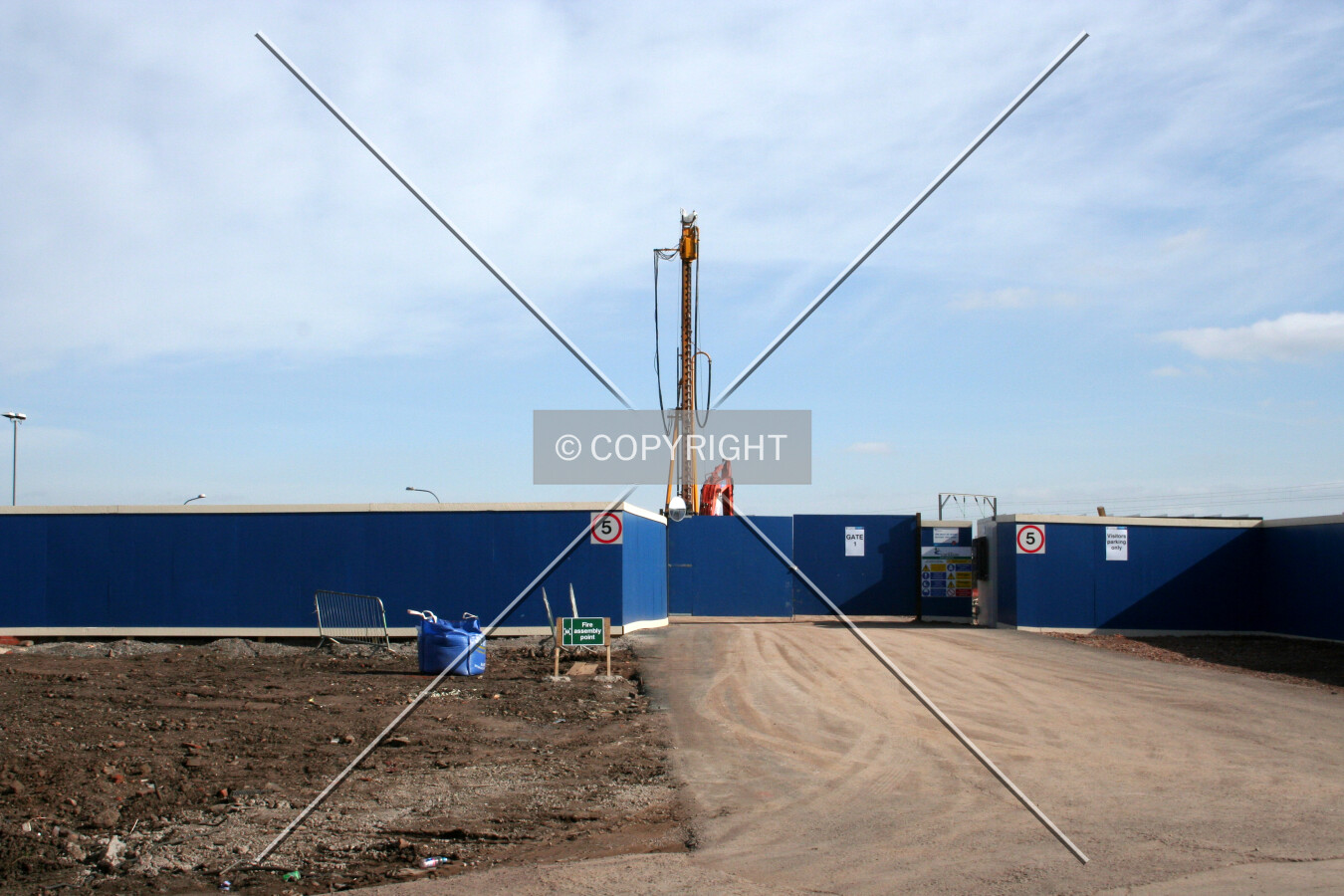 View of the site entrance
