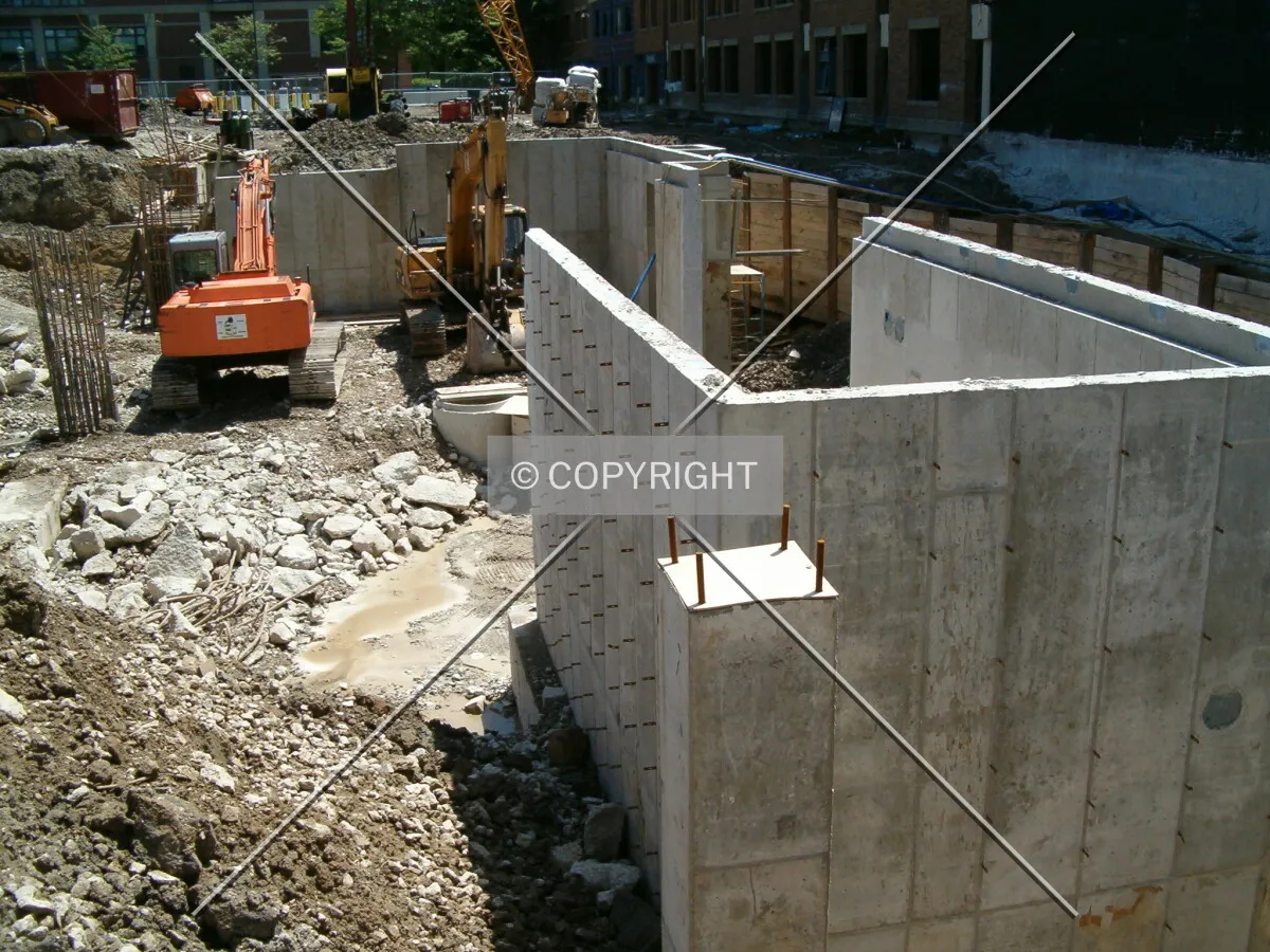 View of foundation and lower level