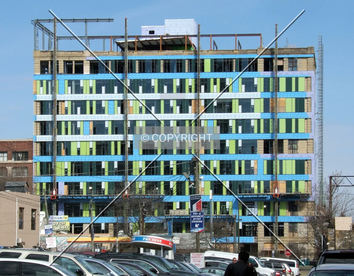 View from the south during reconstruction