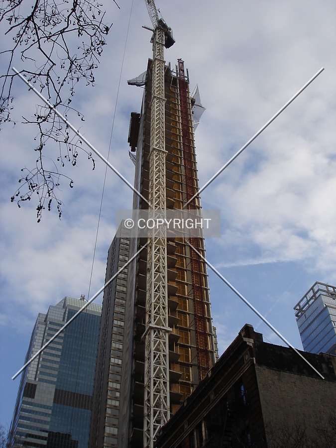 Looking up from the northwest
