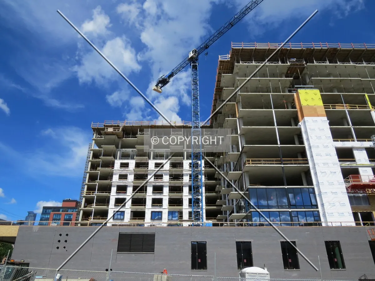 Looking up from the 12th Avenue South right-of-way