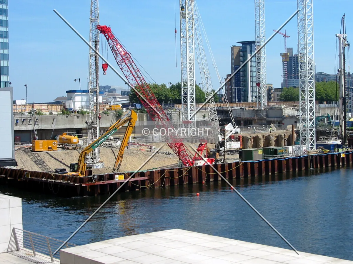 View of the cofferdam