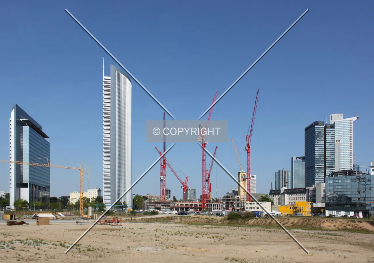 Overlooking the construction site from the southwest