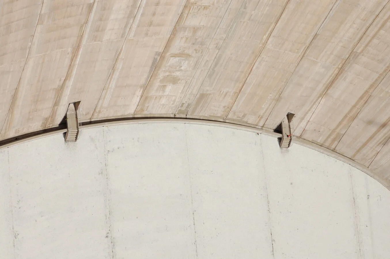 The base of the dam