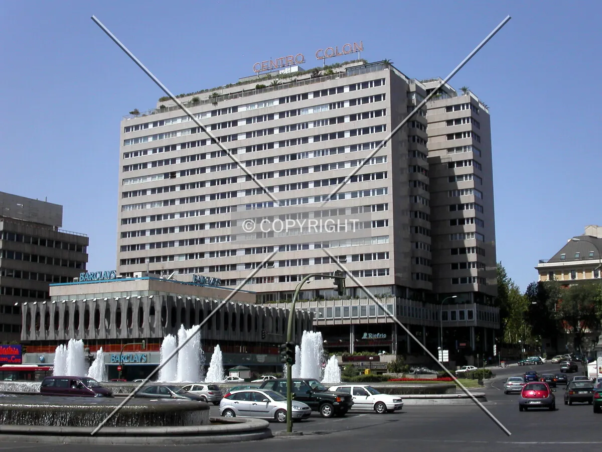 As seen from the plaza de Colón