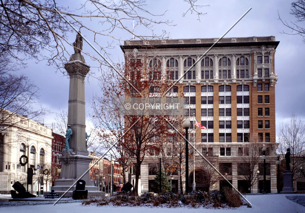 View from the southwest across the Courthouse Square
