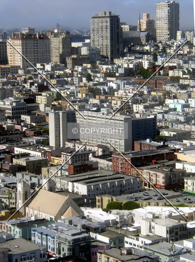 Looking southwest from atop the Coit Tower