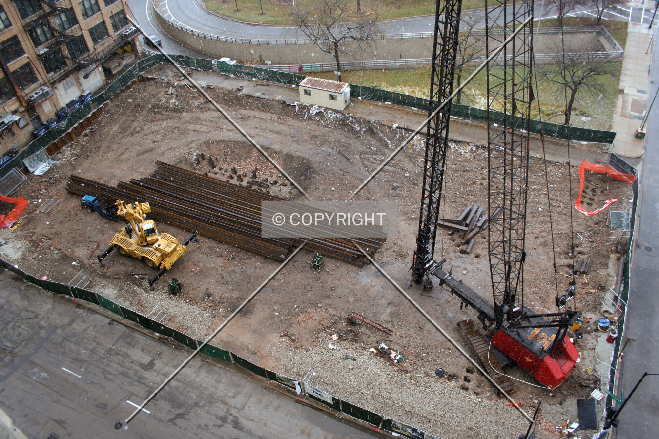 View from the Franklin-Van Buren parking deck