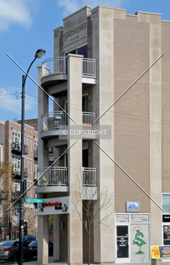 North end of the building at the intersection of Winnebago and Western Avenues. March 21, 2012.