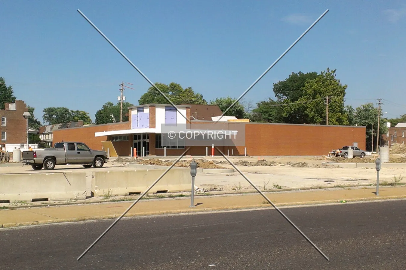 View from the southwest during construction; September 7, 2013