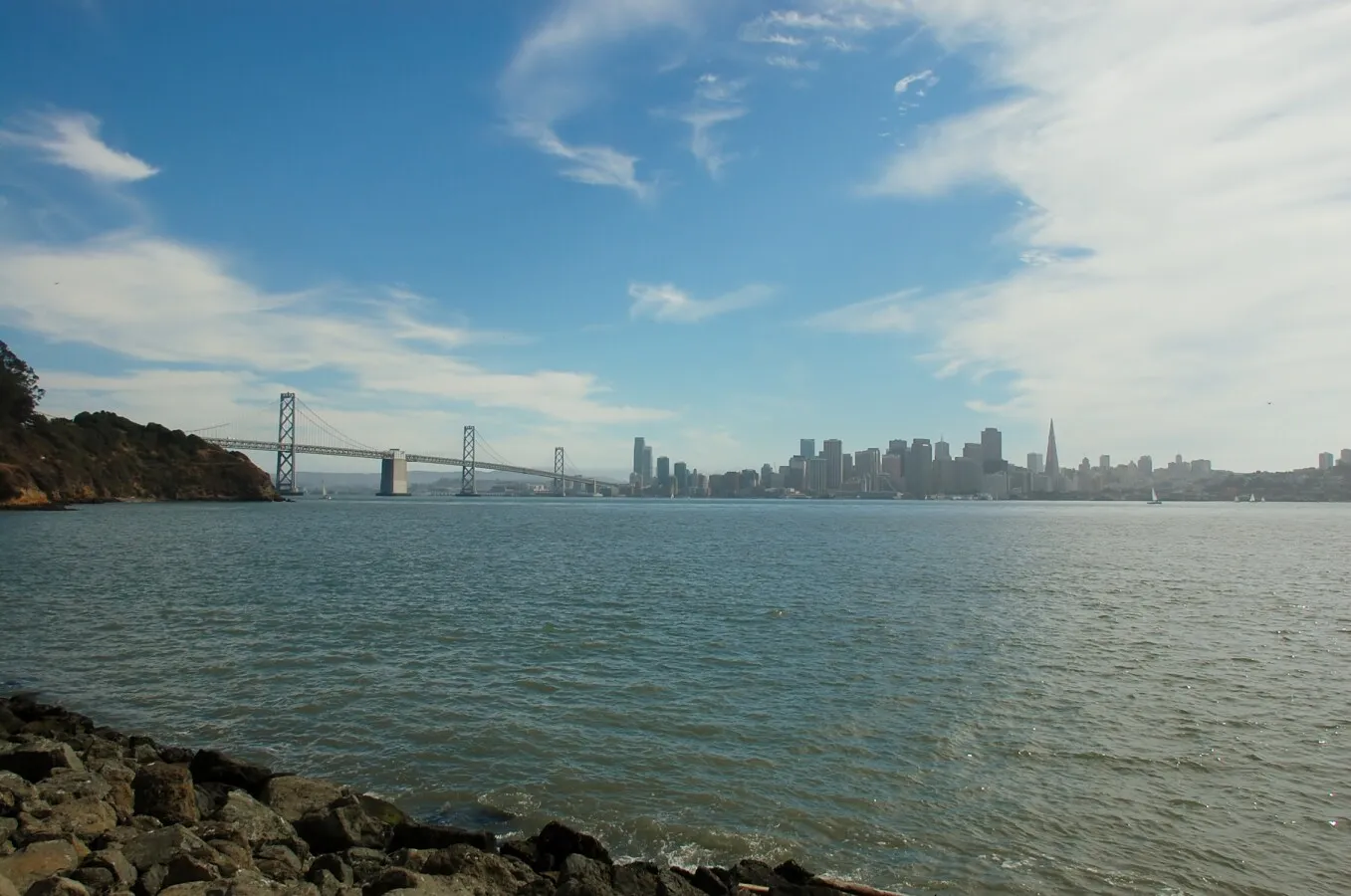 Wide angle view with the San Francisco Skyline