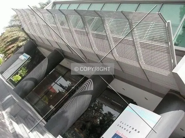 View of the entrance to the building