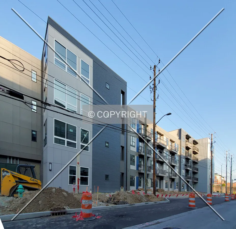 Northwest view during construction; June 6, 2020