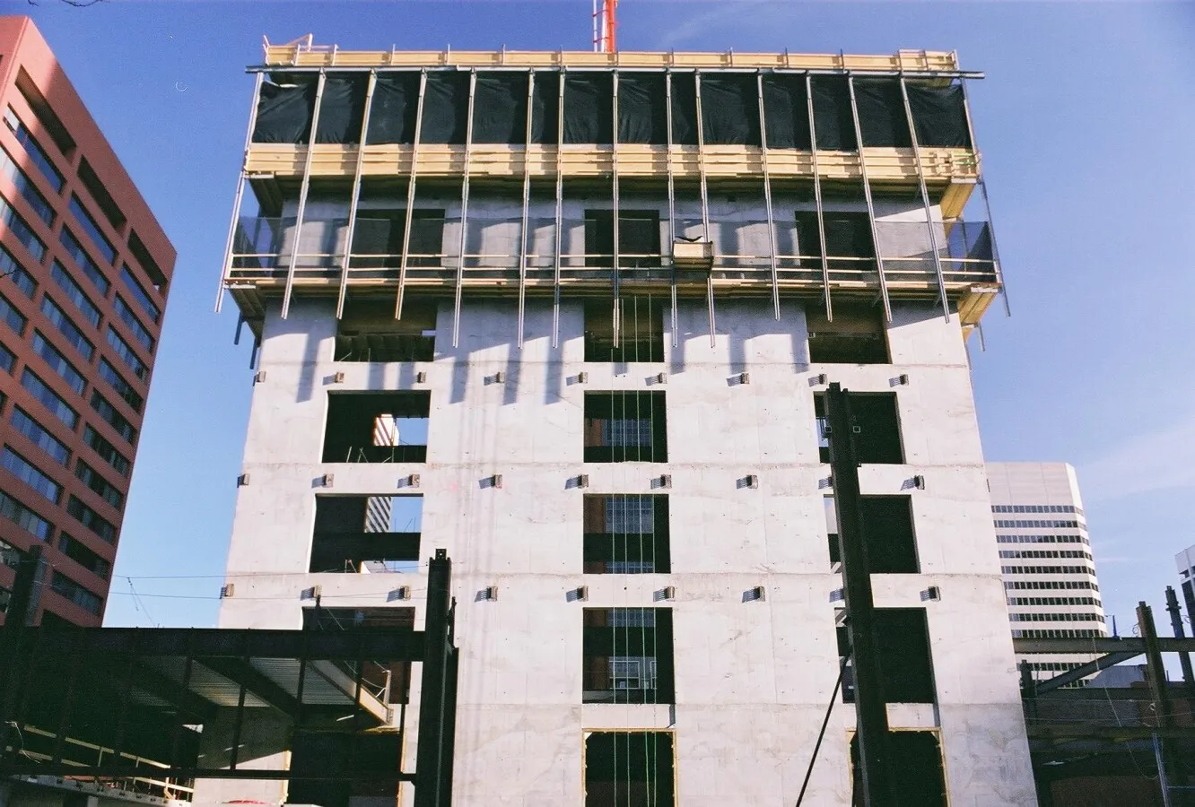 View of the core from the west