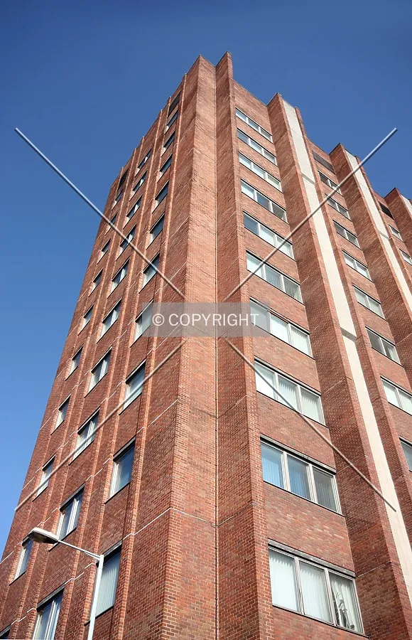 Looking up from the base