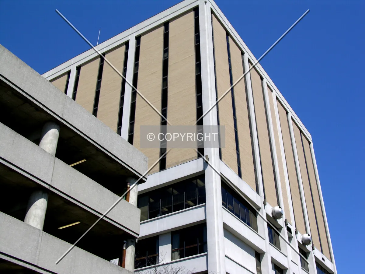 Looking up the southwest corner