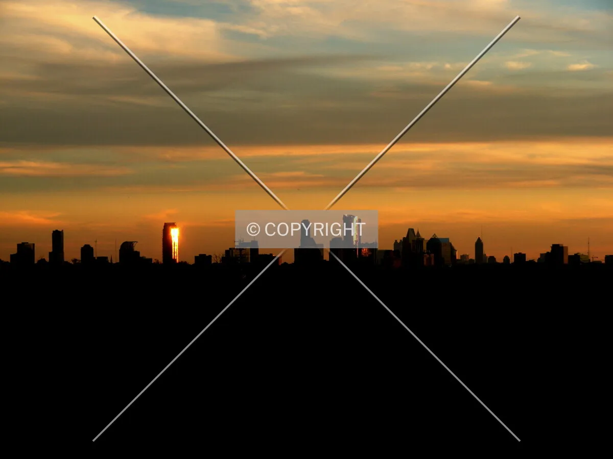 Looking south toward Buckhead during sunset