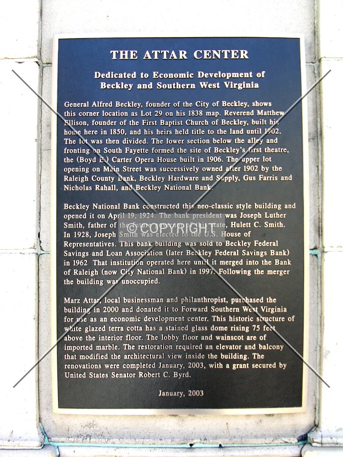 Historic marker on the Main Street side
