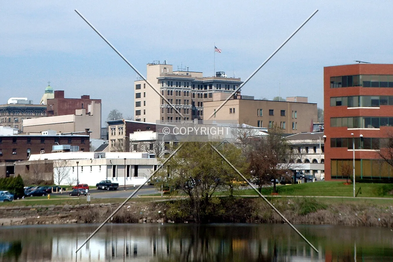 View from the southeast across the Lehigh