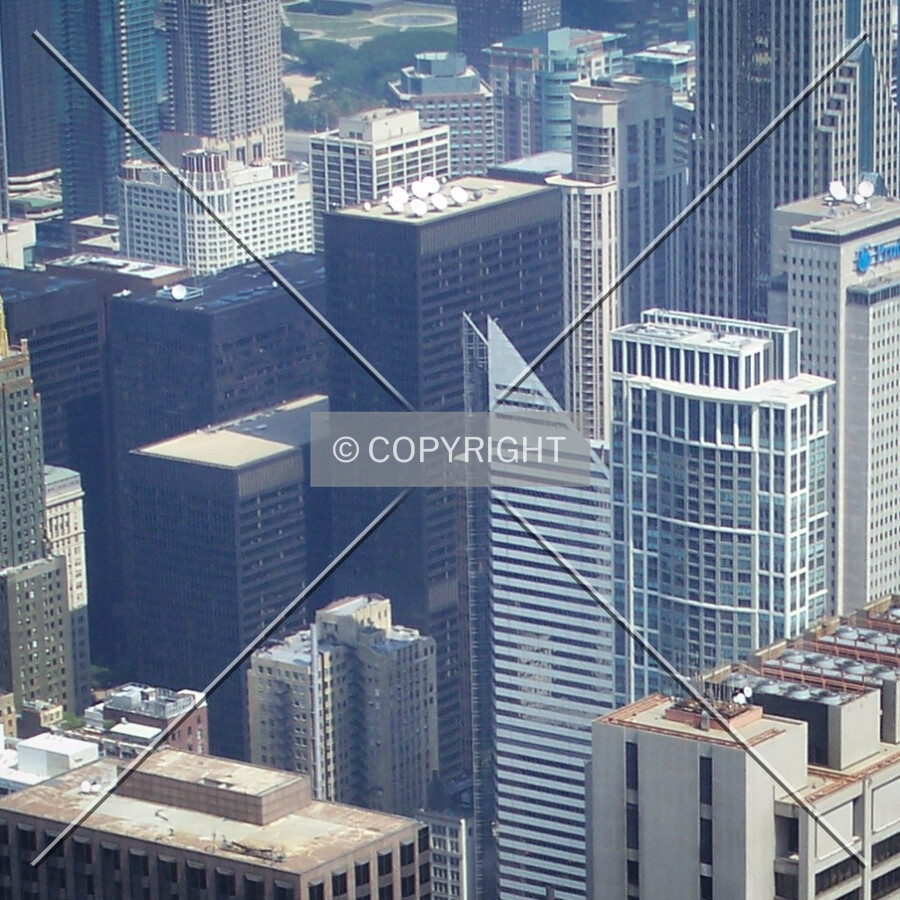 From the Willis Tower observation deck to the southwest; August 29, 2008